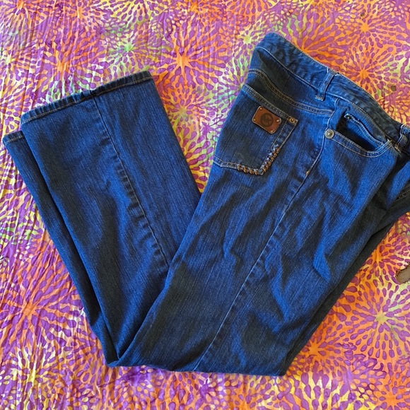 🌹 Michael Kors boot cut jeans with embroidered leather back pockets🌹 - Picture 7 of 7